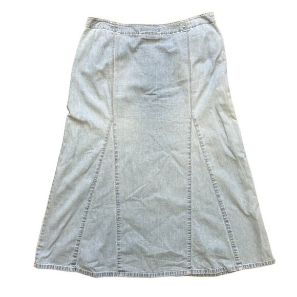 VTG GLORIA VANDERBILT A-line Denim Midi Skirt in Light Wash SZ 14 - Picture 7 of 12